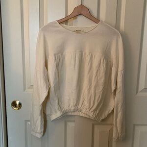 Madewell Knit Lightspun Ruched Long-Sleeve Top